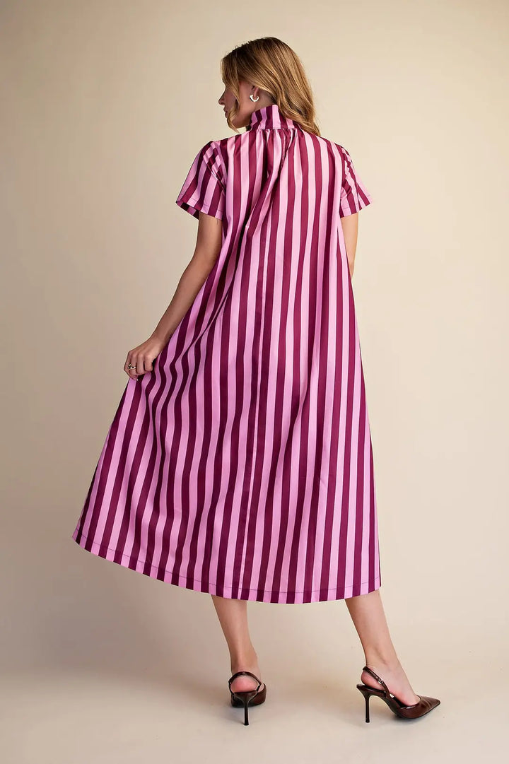 The Stripe Statement Midi Dress