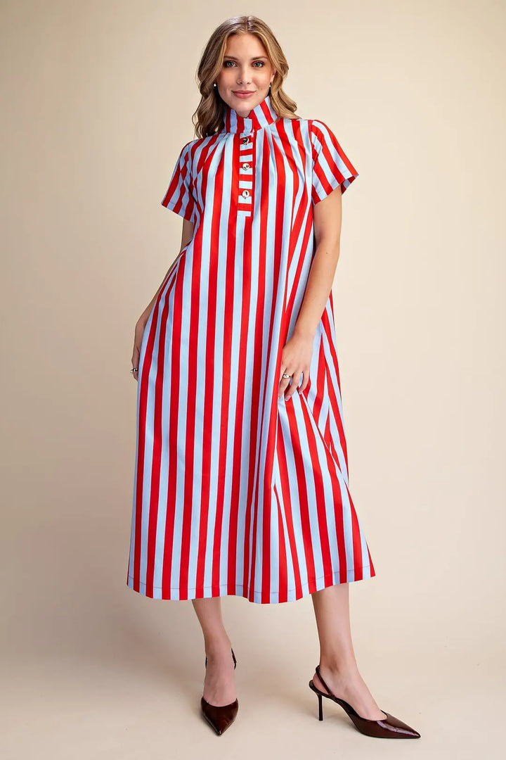 The Stripe Statement Midi Dress