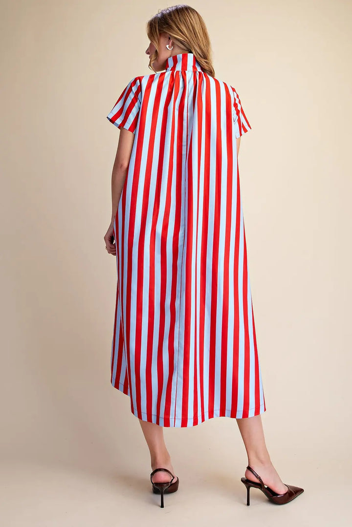 The Stripe Statement Midi Dress