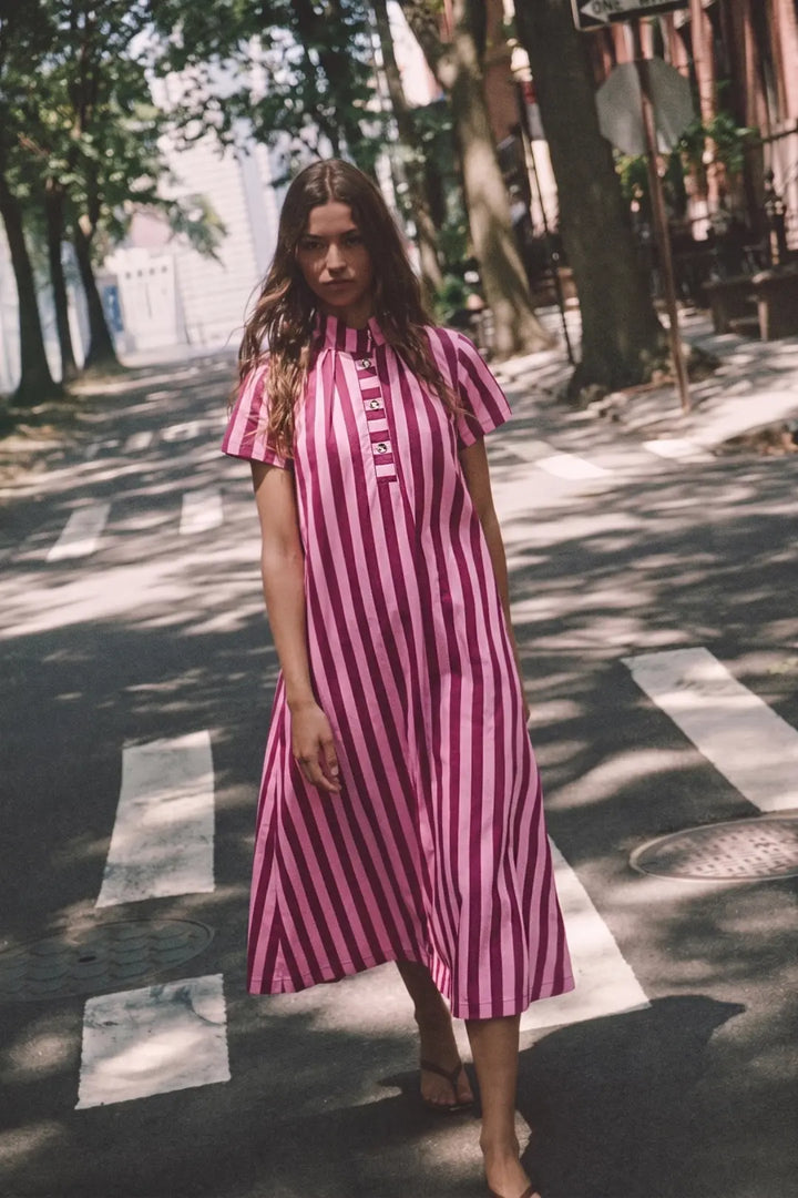 The Stripe Statement Midi Dress