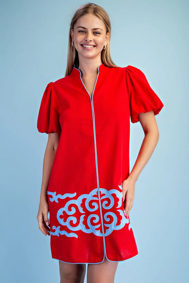 The Blue Swirl Dress