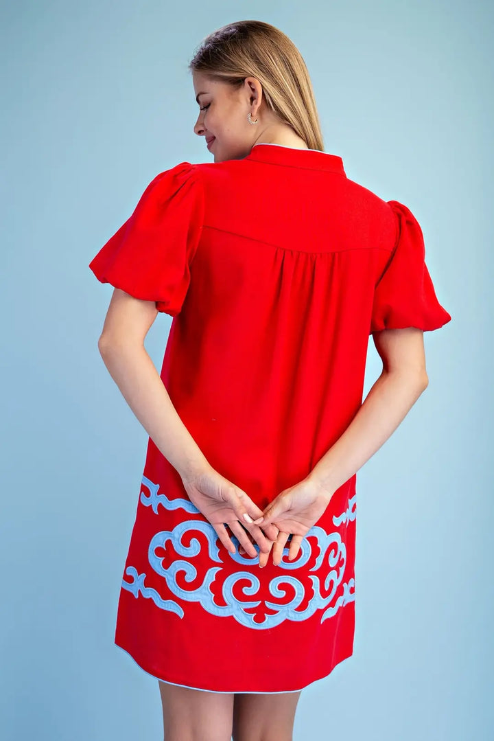 The Blue Swirl Dress