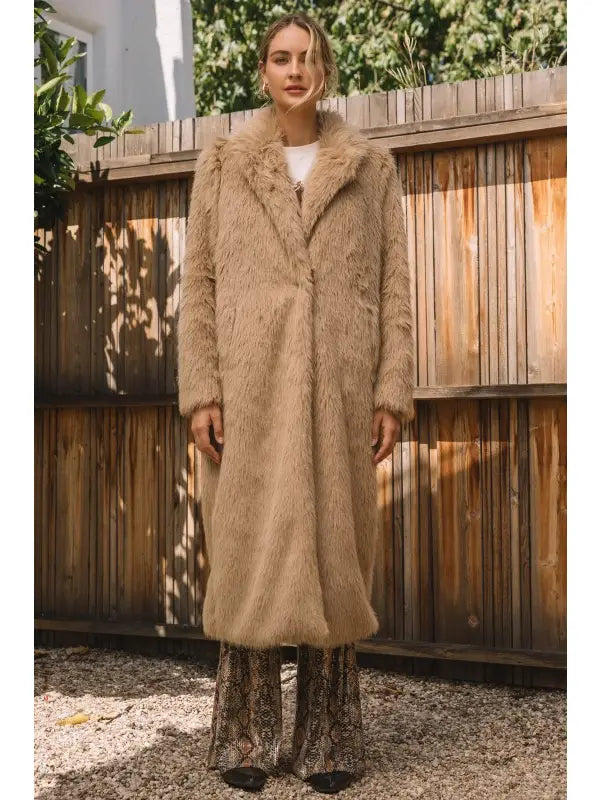 Faux Fur Long Coat