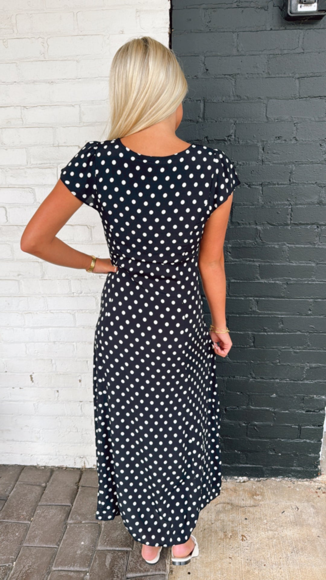 The Polkadot Button Down Dress