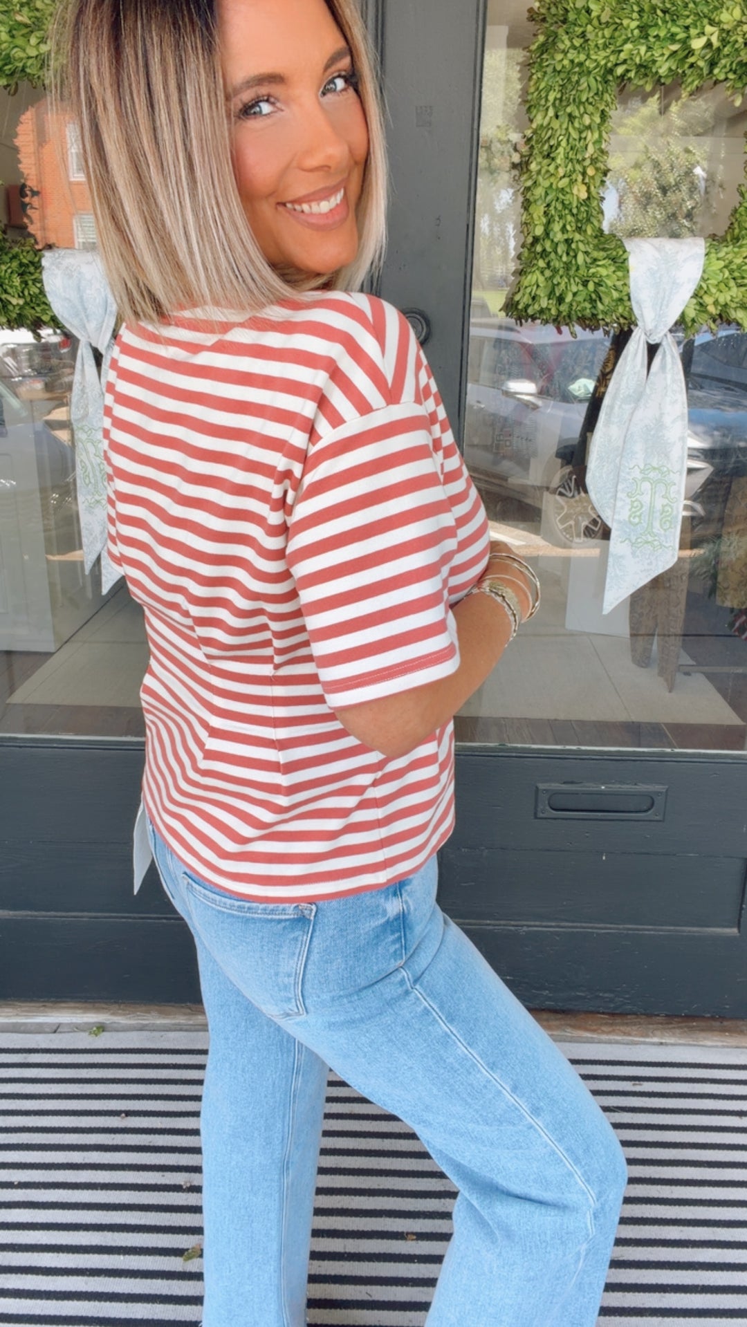 The All Lined Up Pintuck Tee