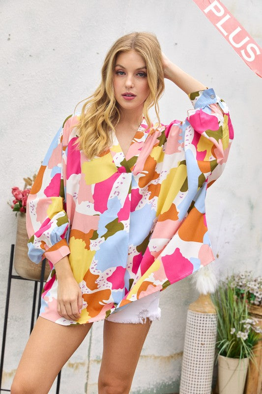 Hailey & Co. Abstract Blouse