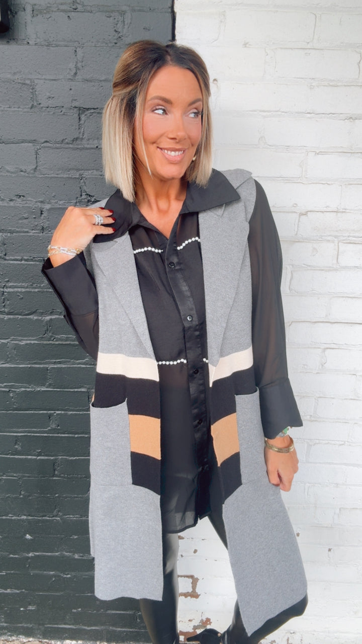 THML Colorblock Cardigan