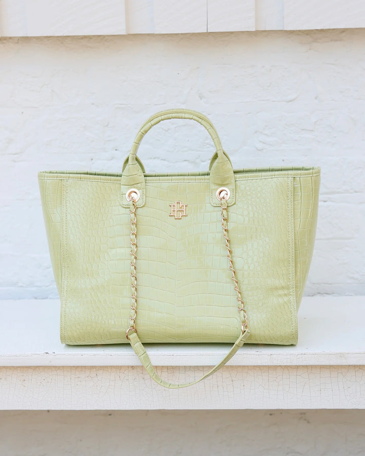 Missy Tote Lime Patent EC
