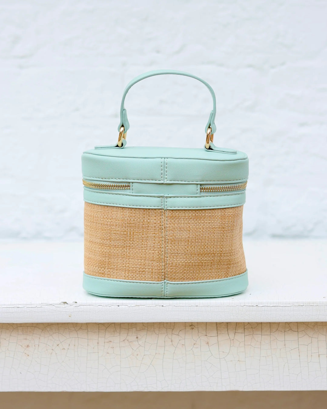 Audrey Handbag Natural Mint
