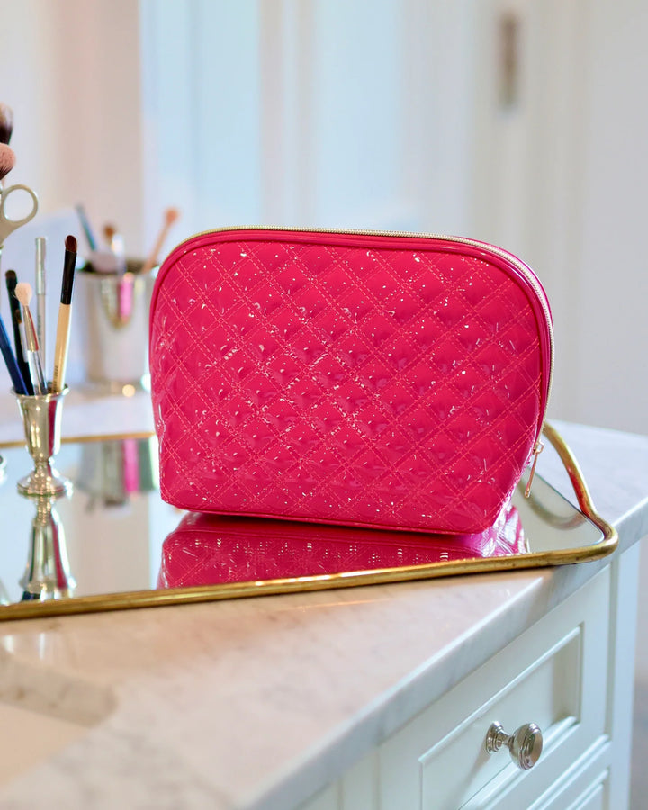 Capri Large Pouch Hot Pink Patent