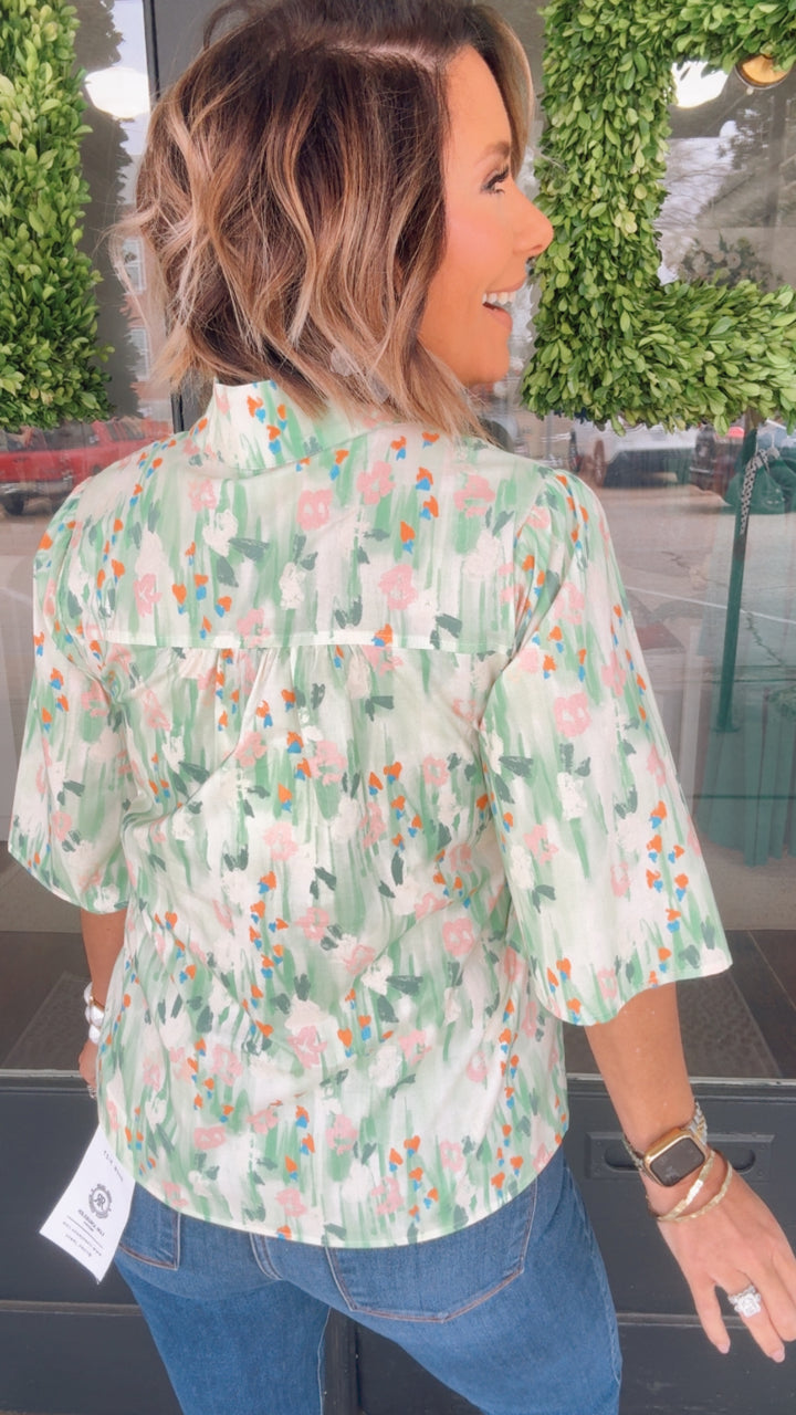 The Multistripe Floral Top