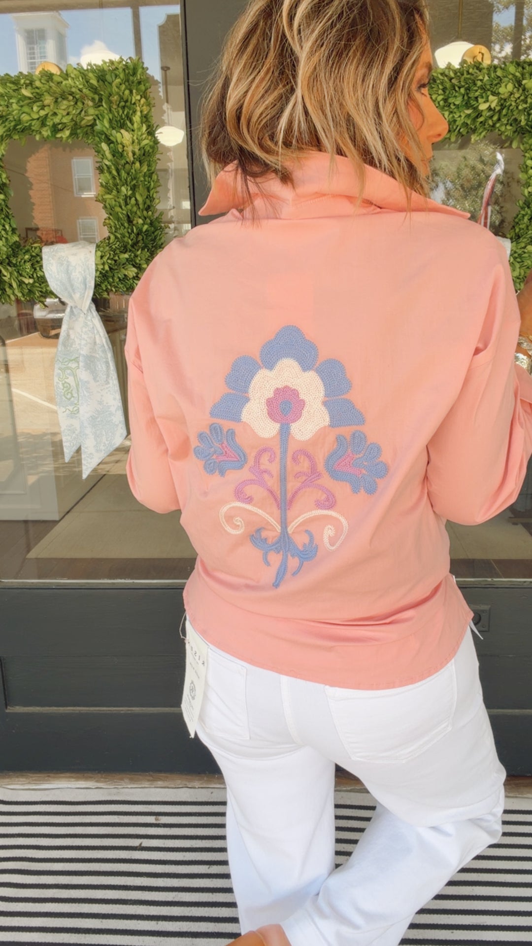 The Pink Petals Button Down