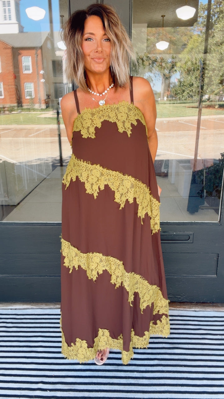 Golden Hour Lace Maxi Dress