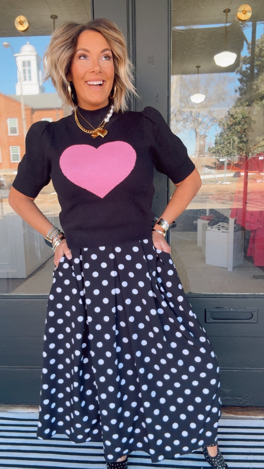 Dot The Line Skirt