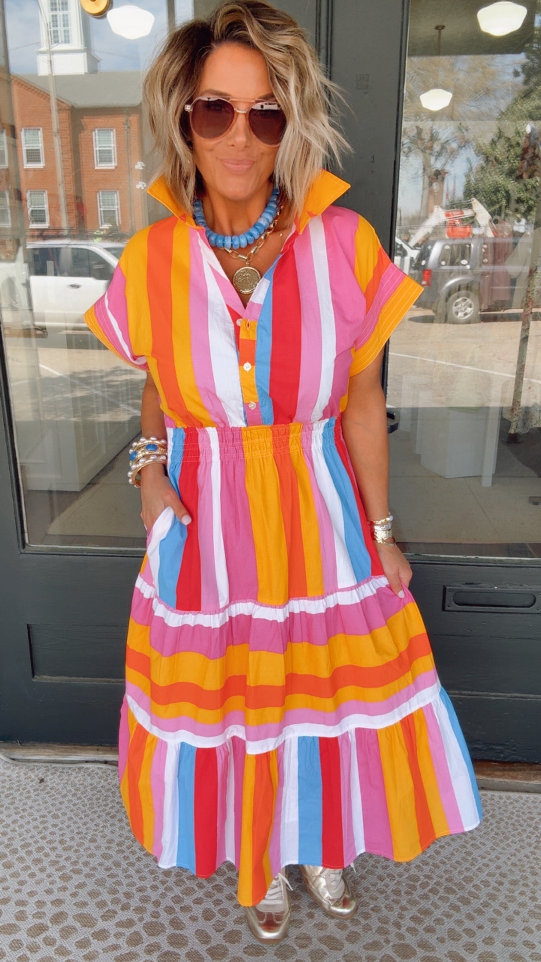 THML Color Catcher Maxi Dress