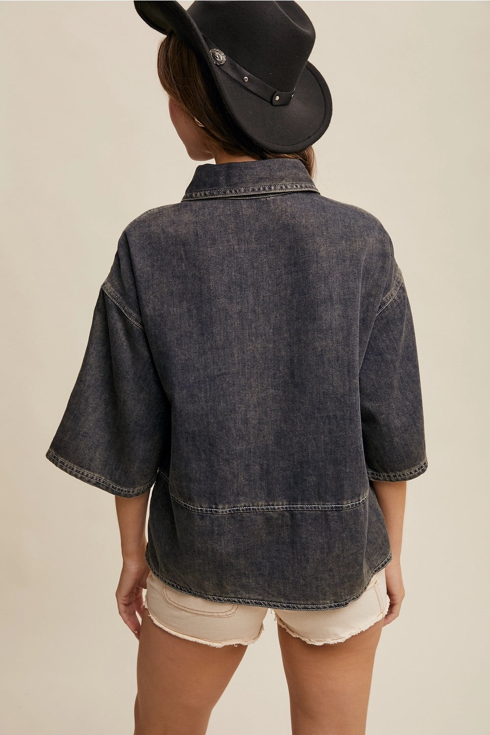 The Kara Denim Top
