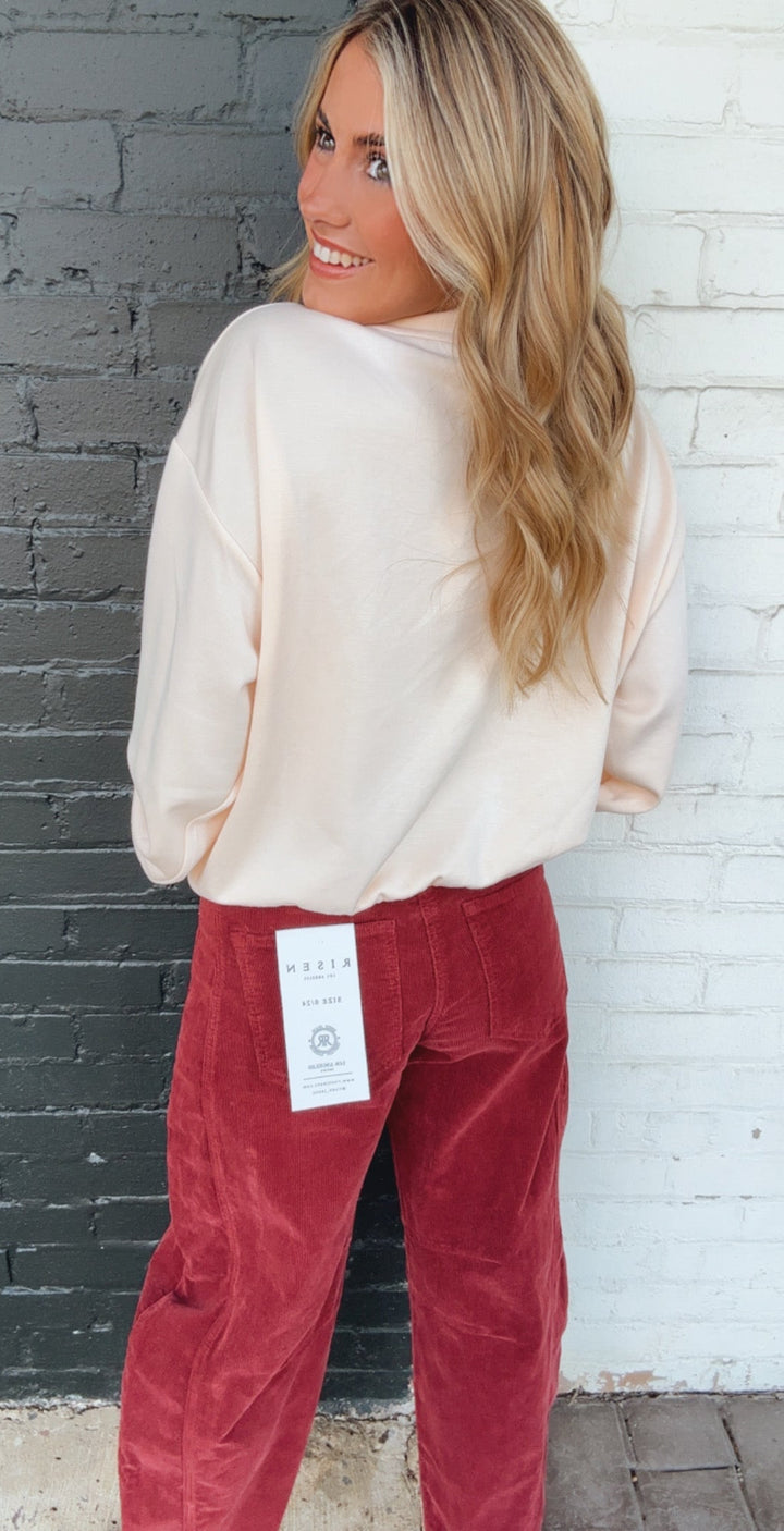 Floral Front Sweater