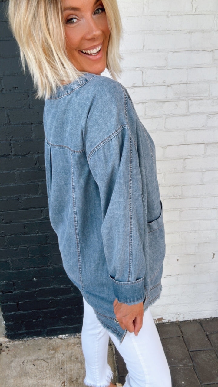 The Darla Denim Top