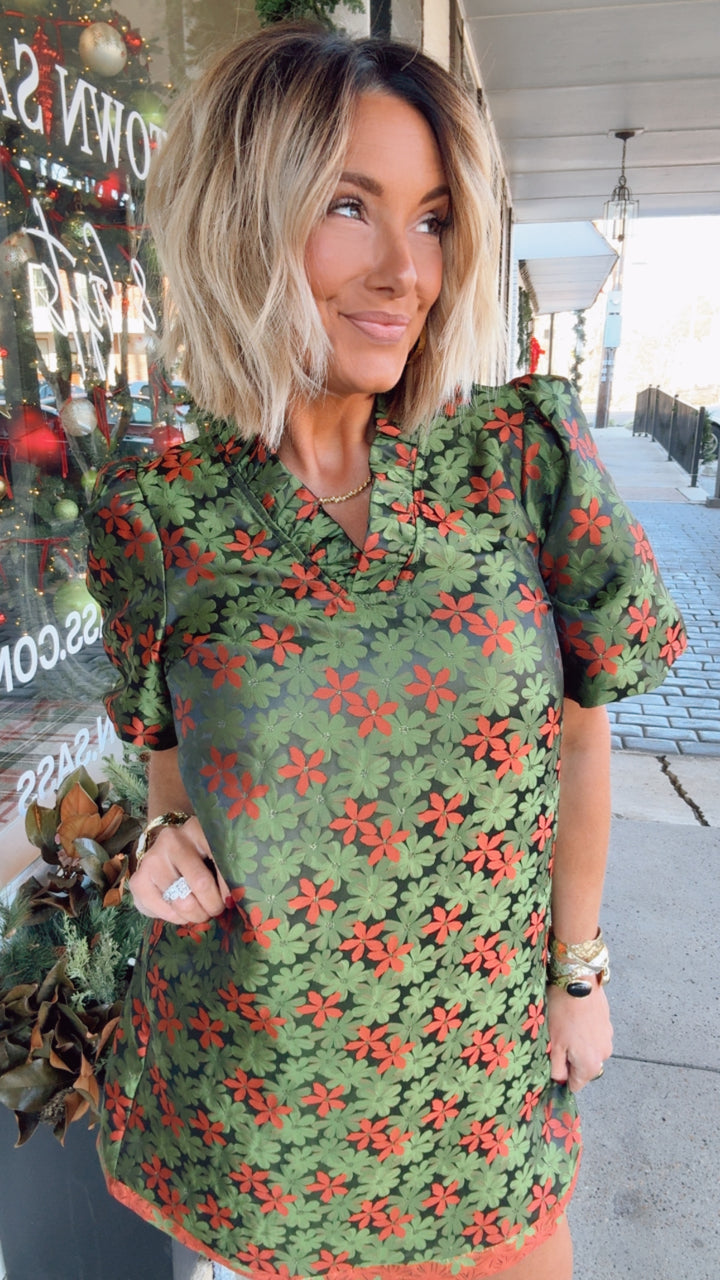 The Jaquard Floral Dress