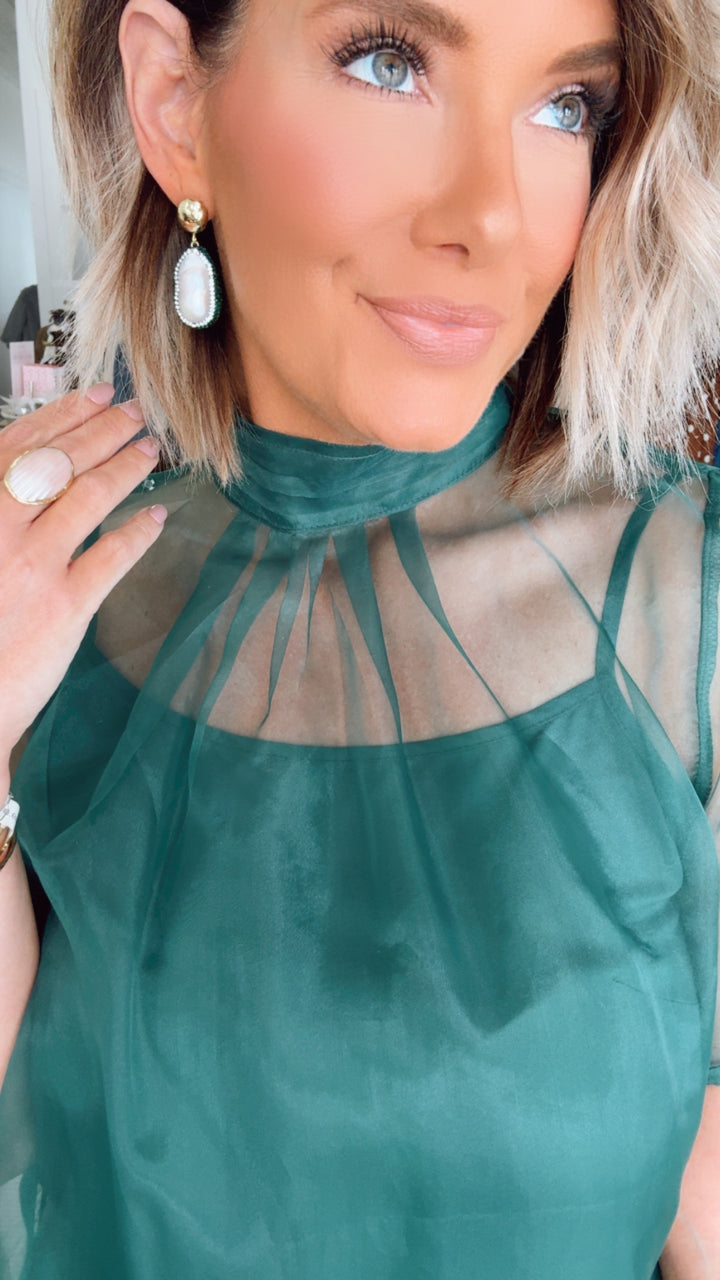 The Emerald Organza dress