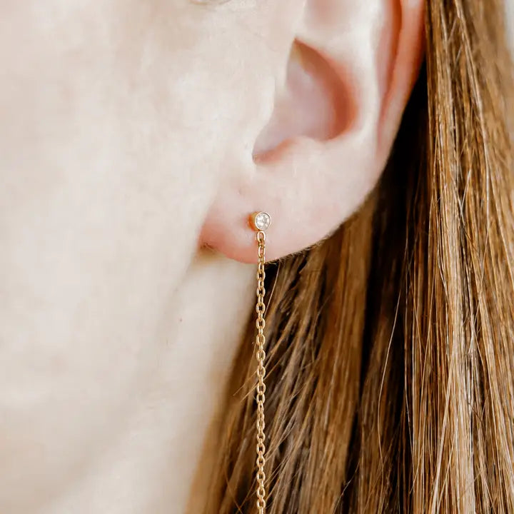 Darby Duster Gold Screwback Stud Earrings