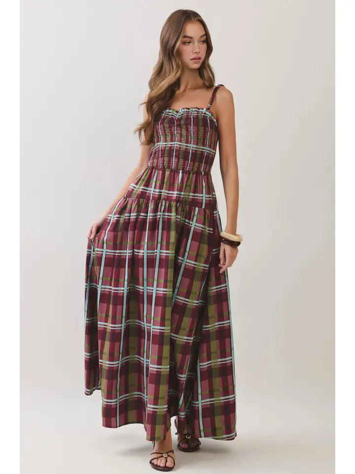 The Plaid About You Maxi Dress