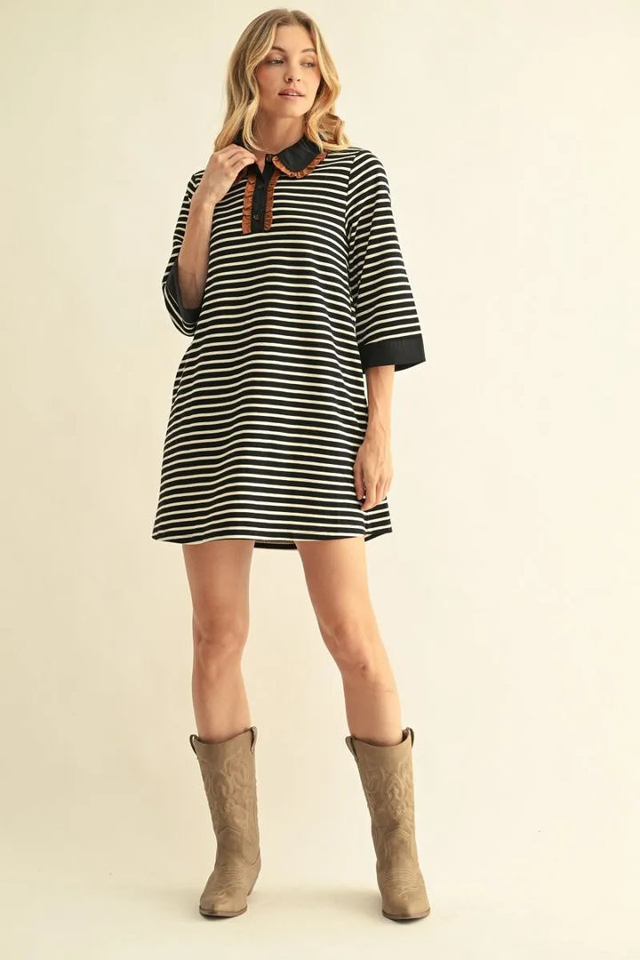 The Uptown Stripe Polo Dress