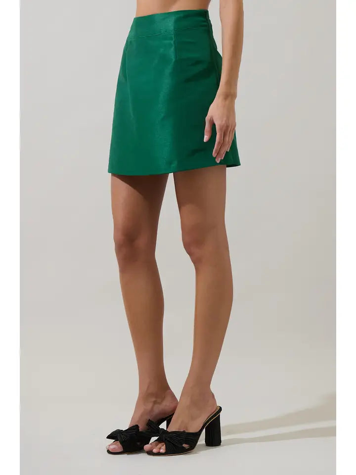 Hestia Taffeta Mini Skirt
