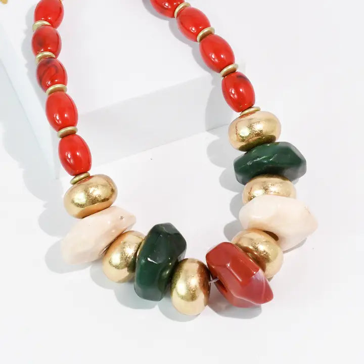 Bold color Beaded Necklace