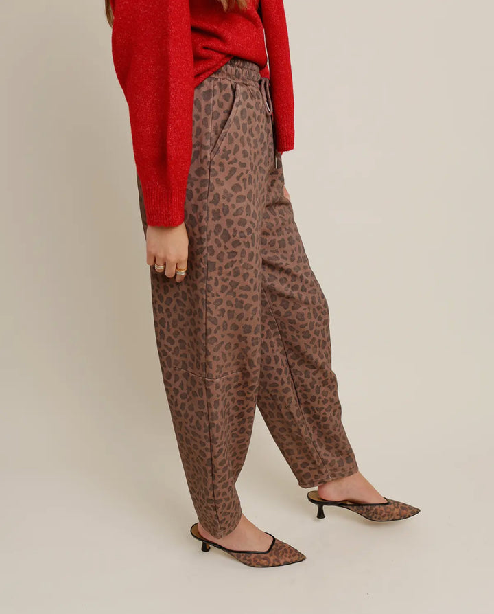 Leopard Barrel Jogger