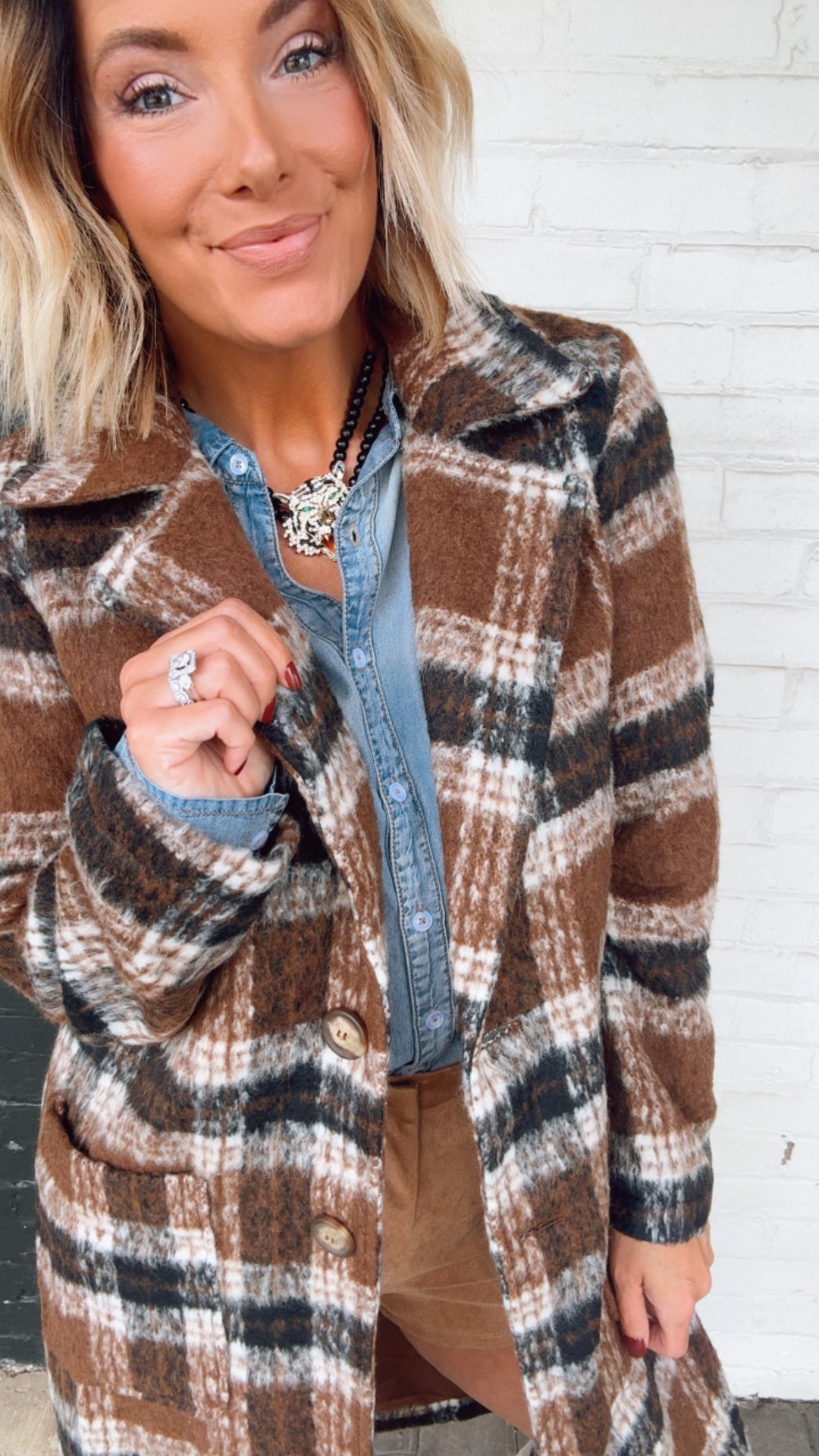 Plaid Long Coat