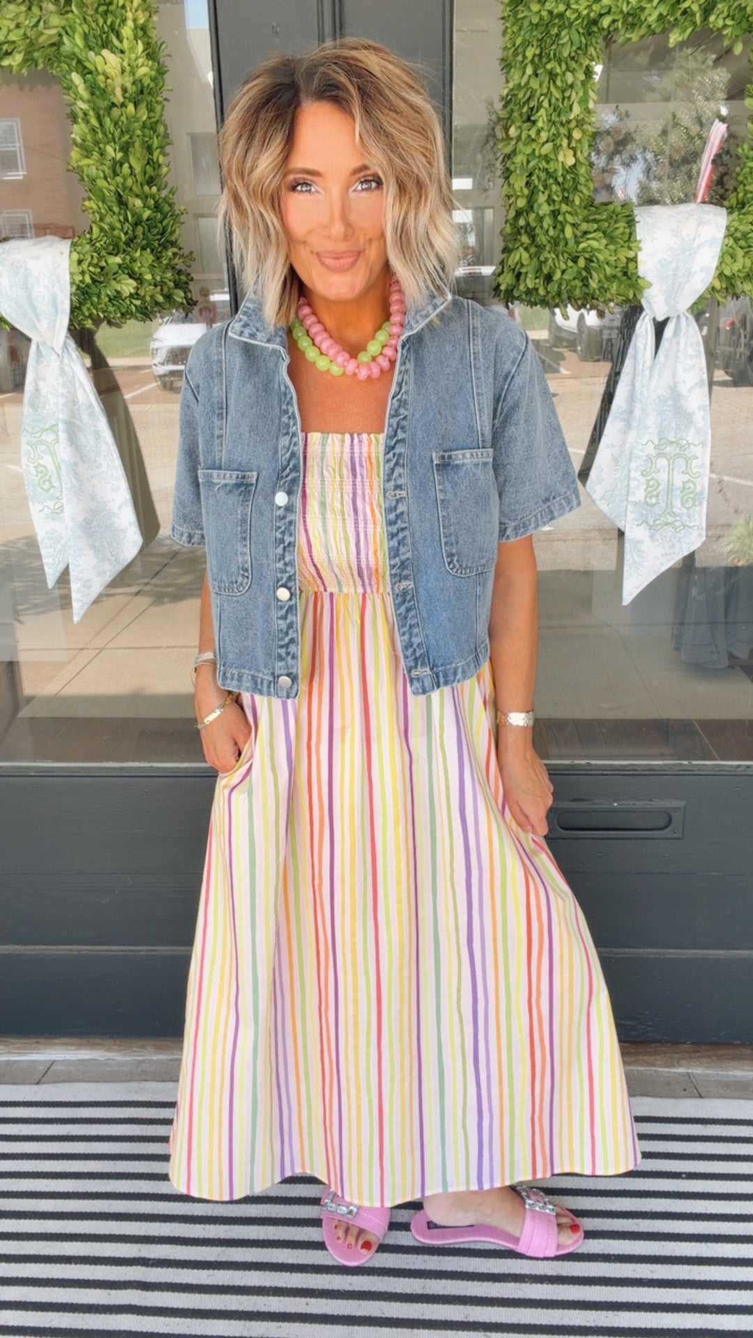 Paralia Stripes Midi Dress