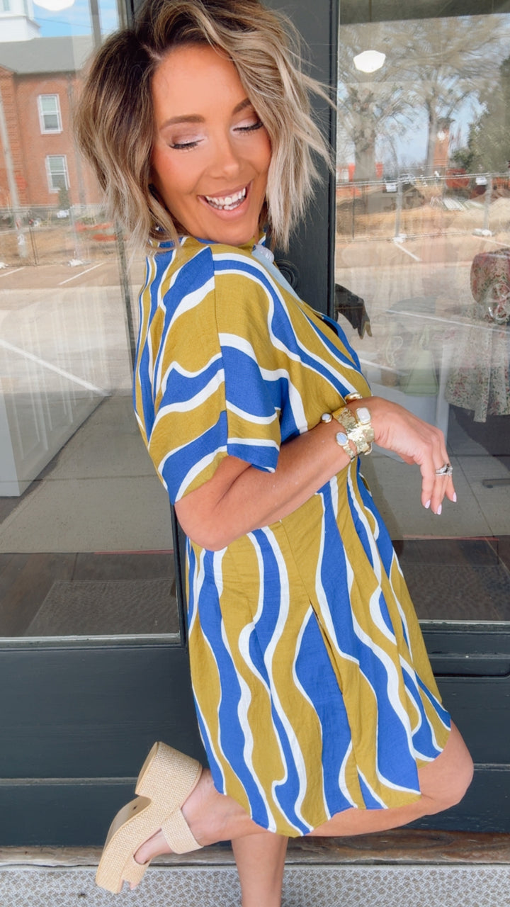 THML Blue Wave Dress