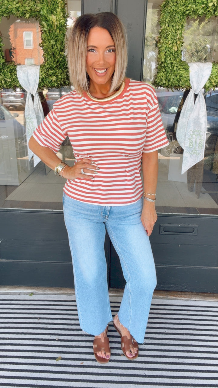 The All Lined Up Pintuck Tee