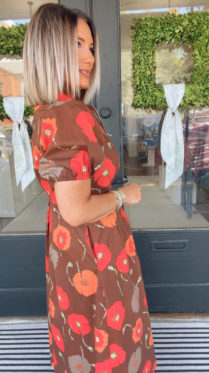 The Poppy Fields Midi Dress