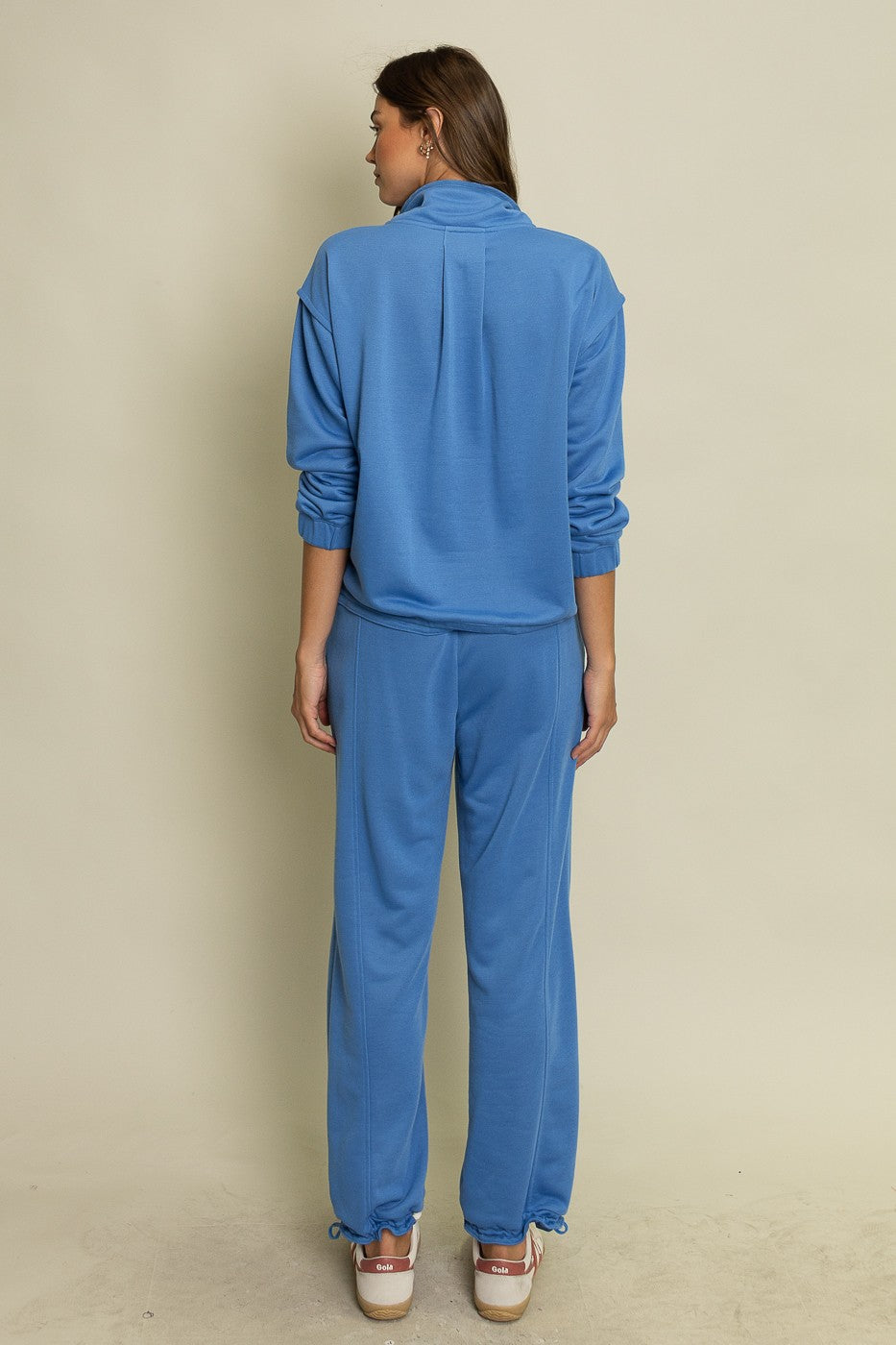 Oversized French Terry Henley Pullover With Pants