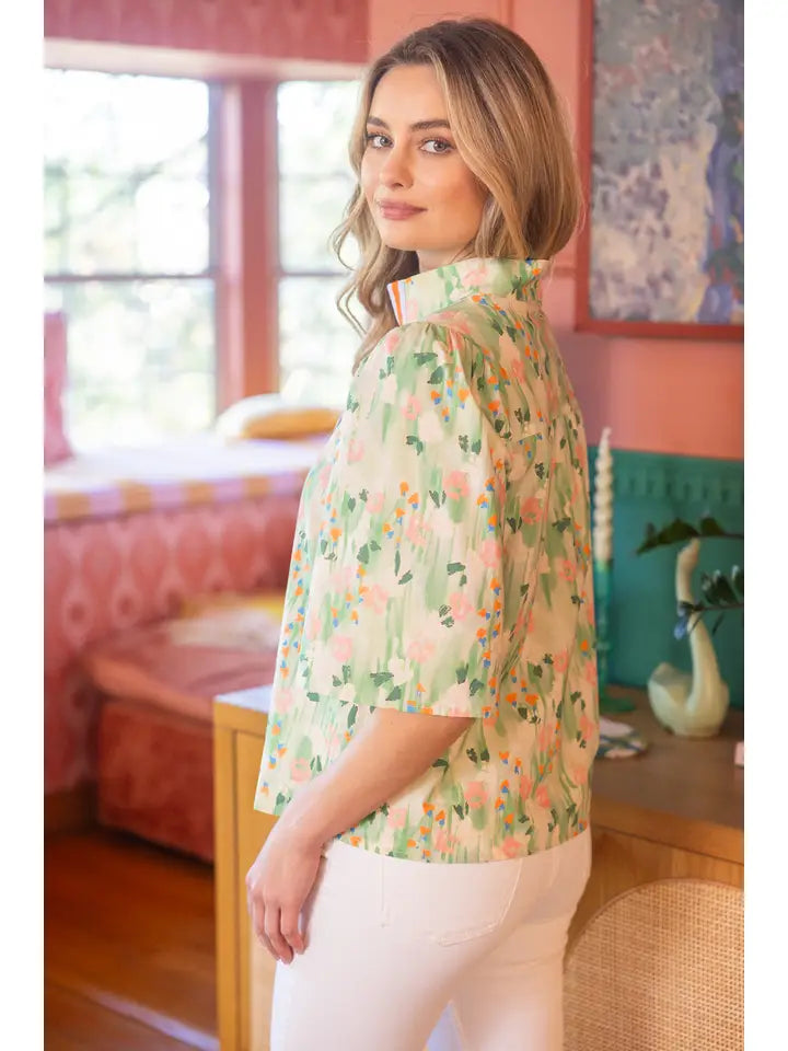 The Multistripe Floral Top