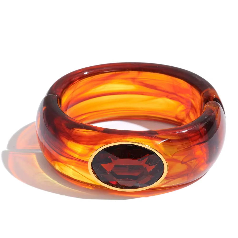 The Gemstone Resin Cuff Bracelet
