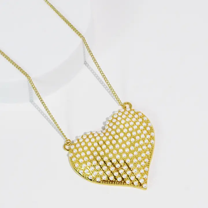 Pearl Queen Heart Necklace