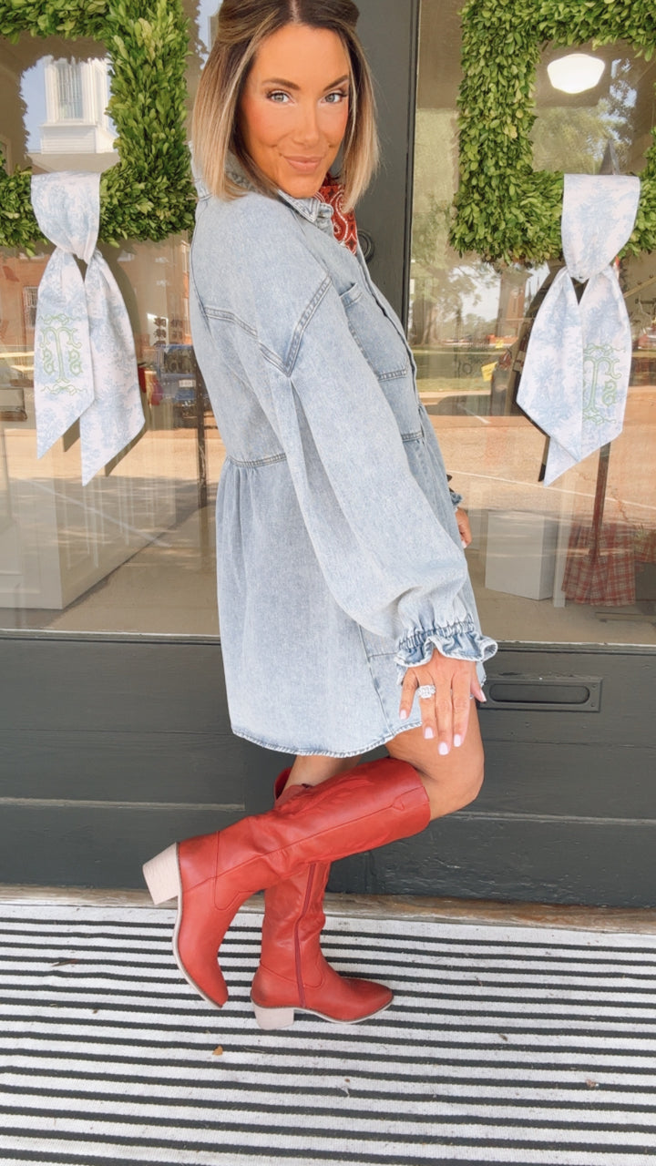 The Washed Denim Dress