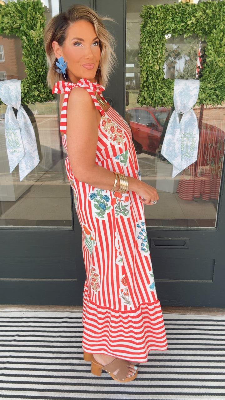THML Red Ribbon Garden Dress
