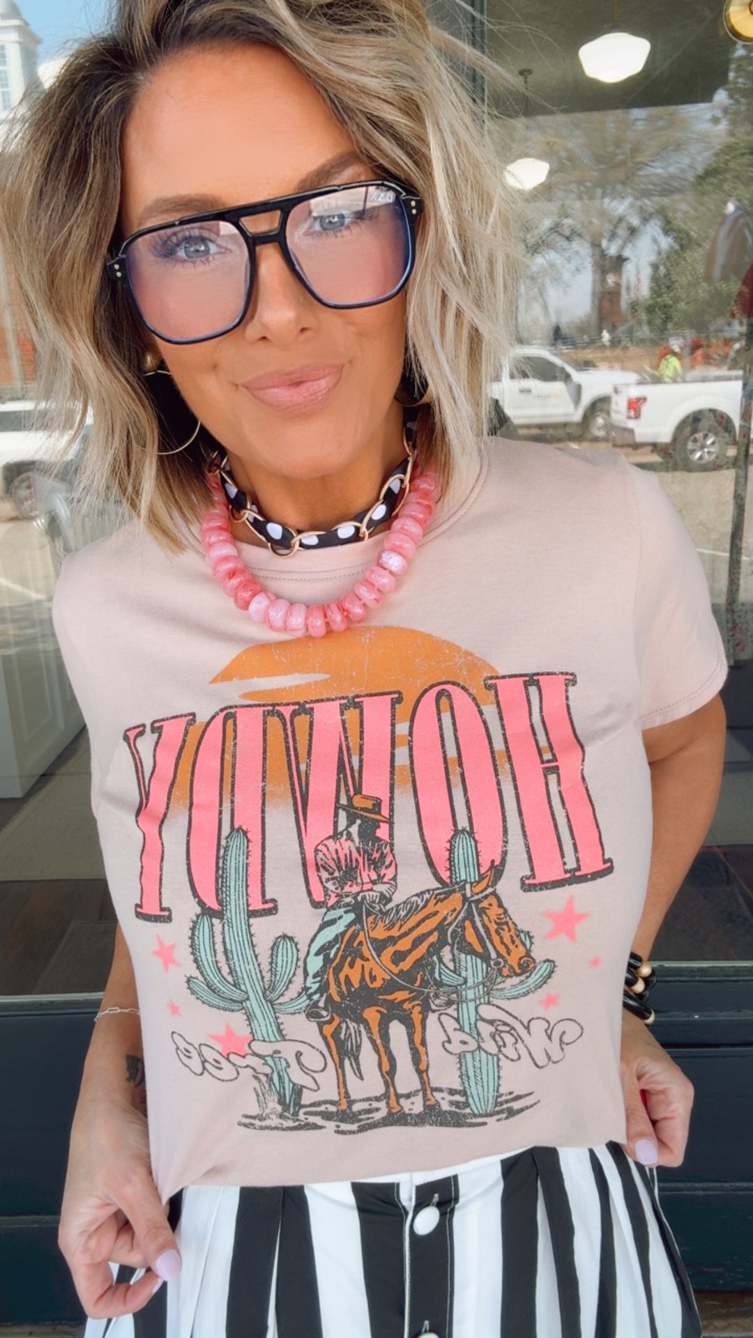 Howdy Cowboy Graphic Tee Top