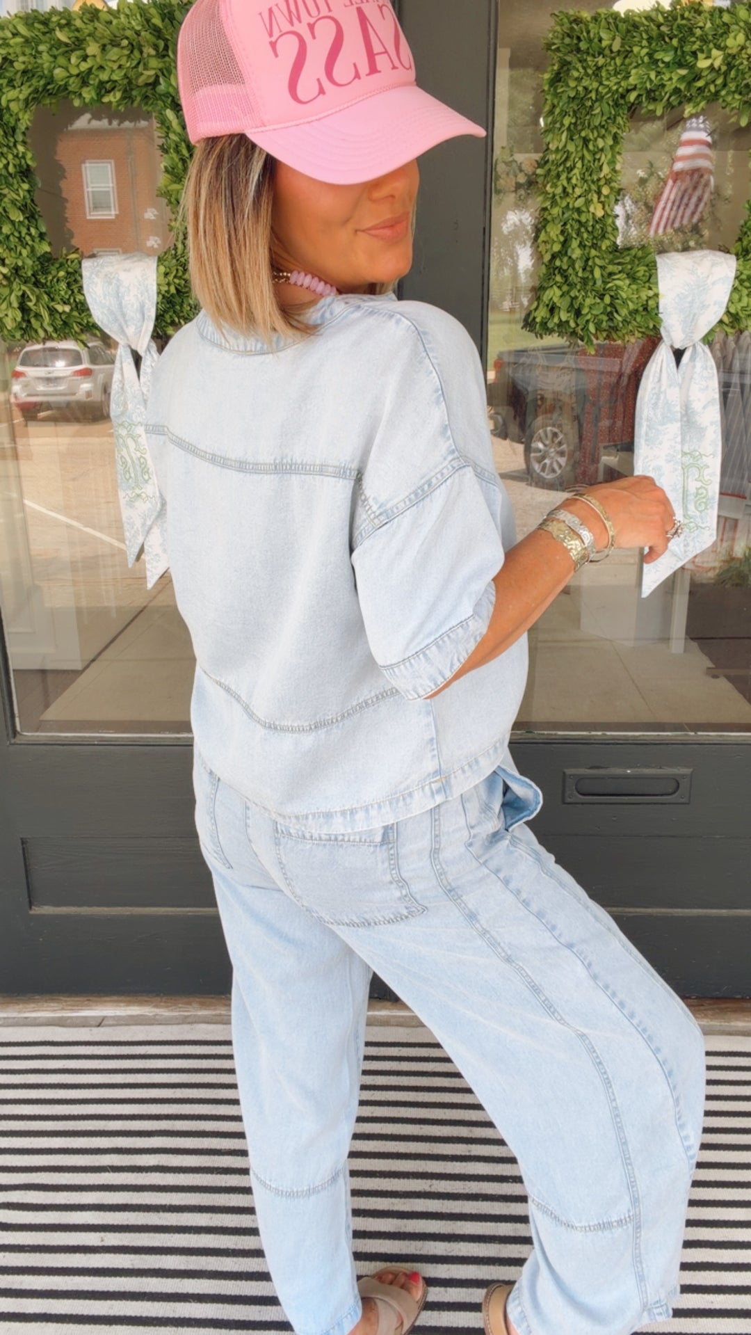 The Washed Denim Stroll Set