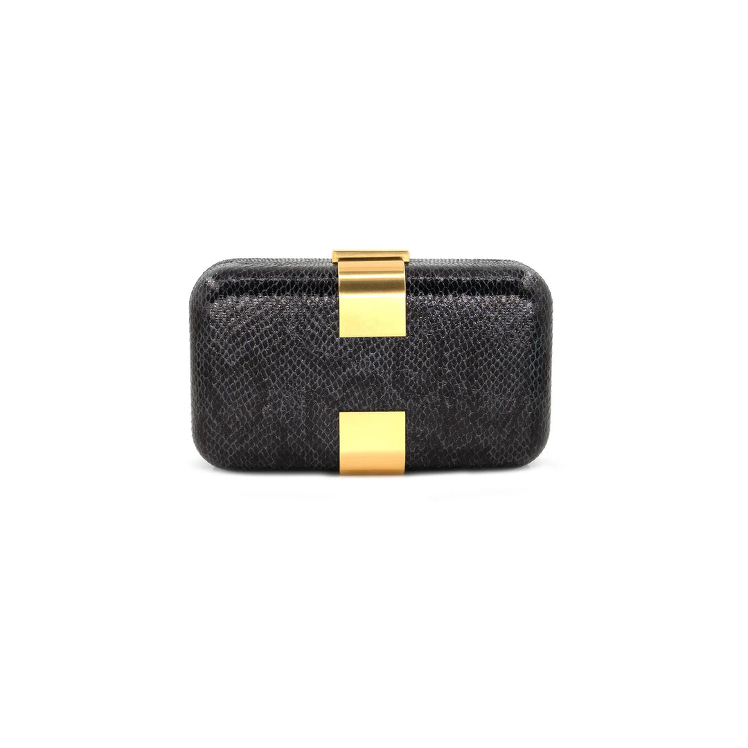 The Athena Bag/Snake Black