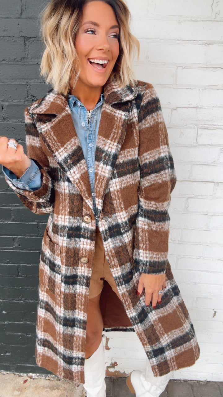 Plaid Long Coat
