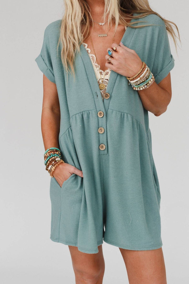 Sage and Wildflowers Romper