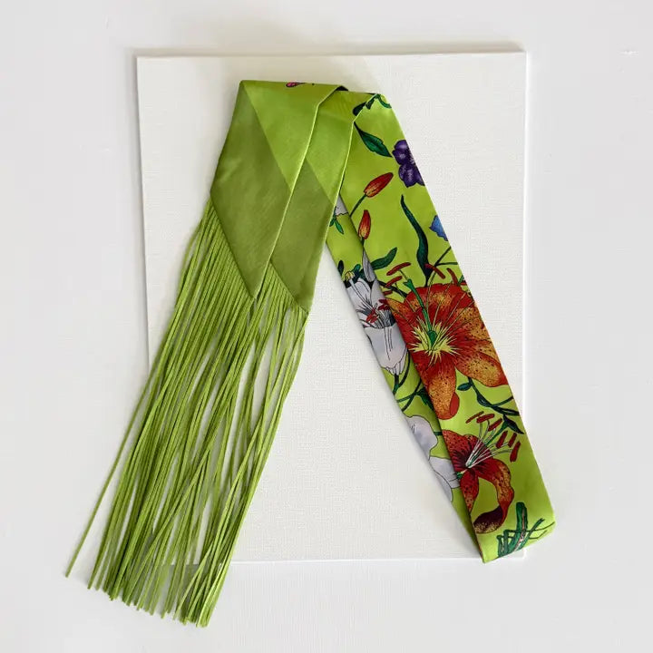 Fringe Botanical Twilly Scarf