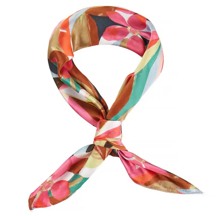 Pink Floral Scarf