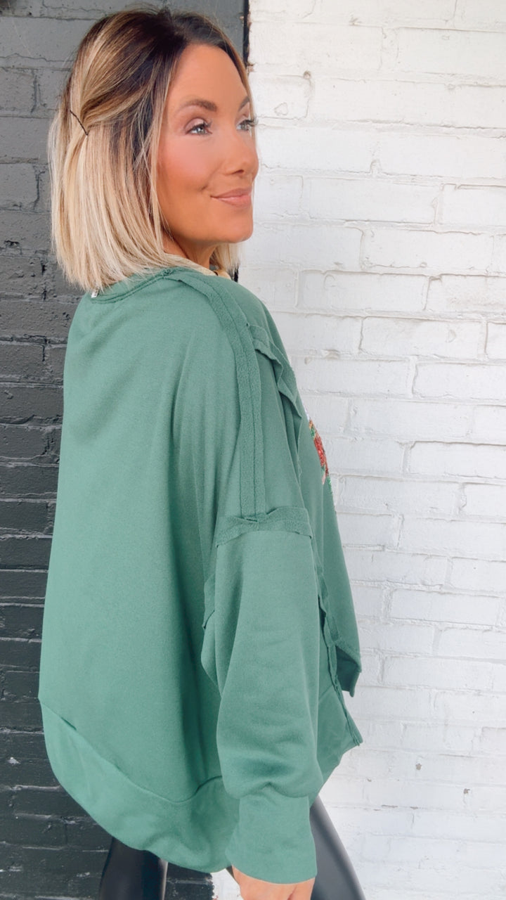 Christmas Sequin Nutcracker Sweatshirt