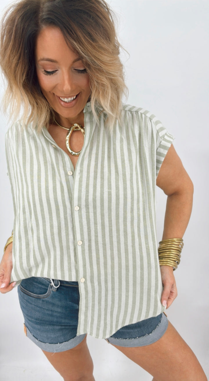 Summer Sage Button Up